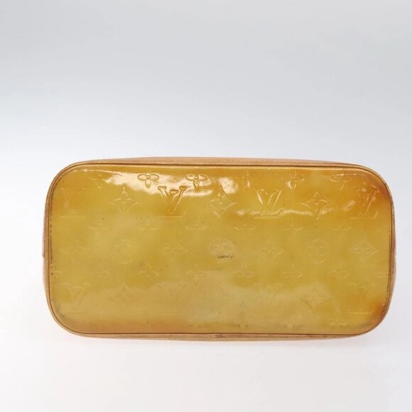 LOUIS VUITTON Monogram Vernis Houston Hand Bag Beige M91004 LV Auth BA3839 - Picture 7 of 16